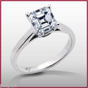 21 Ct. Asscher Cut Diamond Engagement Ring E SI1 EGL  
