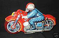 TSC Antique Old Vintage Friction Motor Cycle Japan Toy  