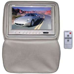   HEADREST MONITOR WITH ZIPPER HIDE AWAY COVER (TAN)