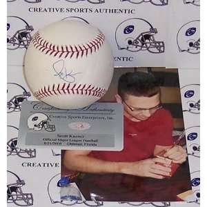 Scott Kazmir Autographed Ball   Official Major League   Autographed 