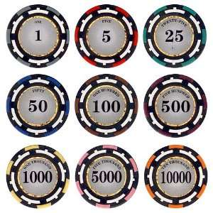   50pc 13.5g Z Pro Poker Clay Poker Chips (9 colors)