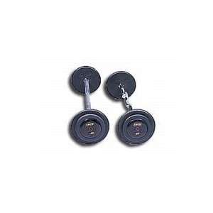  Black Barbell Sets W/ Rubber End Caps   20  110 lb. Set 