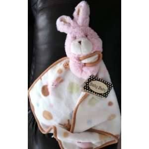   Bunny Security Blanket with Bunny & Monkey Print Super Soft & Cuddly