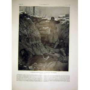  Trench War Simont Soldier Troops French Print 1915