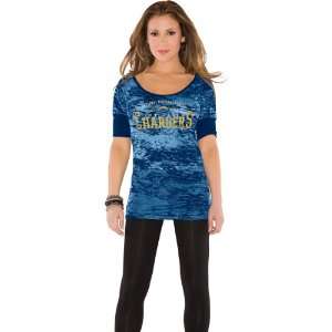 Touch by Alyssa Milano San Diego Chargers Womens Short Sleeve Burnout 