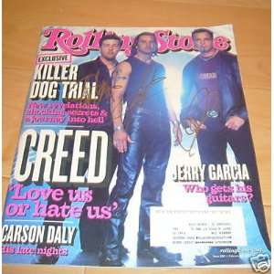 CREED group signed *ROLLING STONE* W/COA STAPP TREMONTI   Sports 