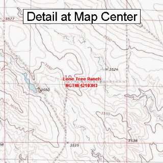  USGS Topographic Quadrangle Map   Lone Tree Ranch 