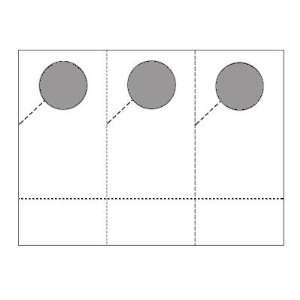 Door Hangers 3 Per Page   Punched Out Circle   w/Detachable Cards (250 