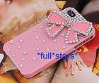 New pink cute bow diamond battery case cover screen pro