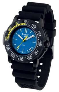 Traser H3 P6504 Nautic Watch Blue and Yellow Trigalight Rubber Strap 