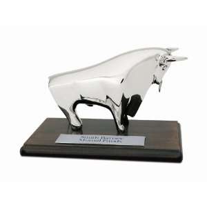  Taurus Award with Pewter Plate Bull Statue Everything 