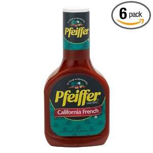 Pfeiffer Dressing, California French, 16 Ounce Bottles (Pack of 6 