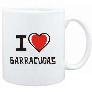 Mug White I love Barracudas  Animals 