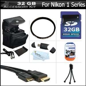  32GB Accessories Kit For Nikon 1 J1, Nikon 1 V1 Mirrorles 