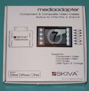 Skiva iPhone 2 in 1 Component+Composite Video/AV Cable  