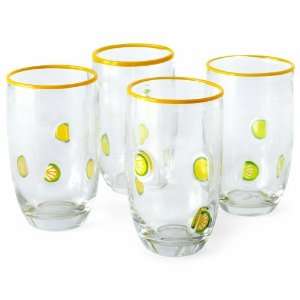  Lemon Highball Glassware   Set of 4