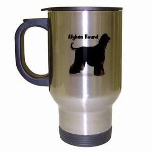  Afghan Hound Black Travel Mug