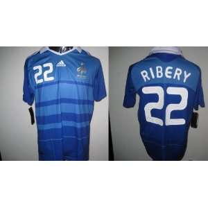   France home 09/10 # 22 Ribery size S soccer jersey