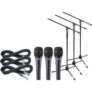  Electro Voice Cobalt 7 Three Pack with Cables & Stands 