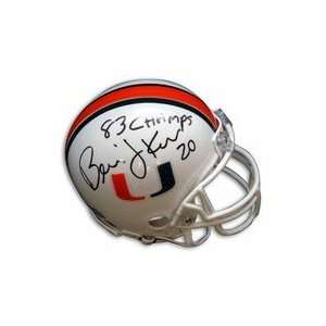  Bernie Kosar Autographed Miami Hurricanes Mini Football 