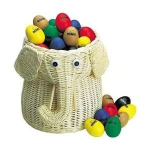   80 Piece Egg Shaker Assortment With Elephant Basket