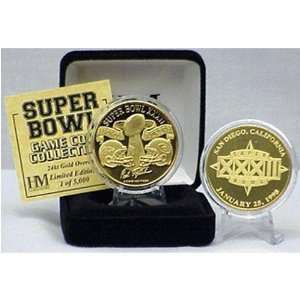  24kt Gold Super Bowl XXXII flip coin