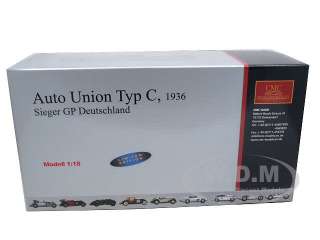   of 1936 1937 Auto Union Type C Silver die cast model car by CMC