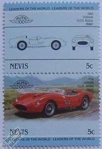 Auto 100 Car Stamps 1958 FERRARI TESTAROSSA Testa Rossa  