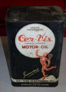   10 Quart Oil Can Cer Vis with Marathon Mercury Man Sunoco AutoDealer