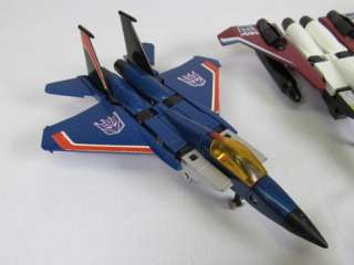 Vintage Gen 1 Transformers Decepticon Jets; Starscream, Skywarp 
