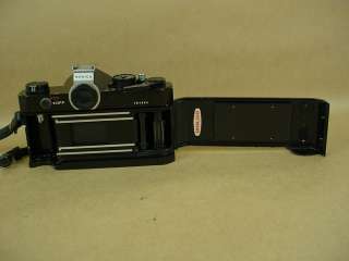 Konica Autoreflex T  Black Body Vintage 1970s SLR camera Nice Project 