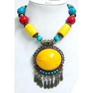   METAL INDIAN PENDANT NECKLACE from Hibiscus Express 