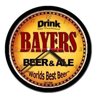  BAYERS beer and ale cerveza wall clock 