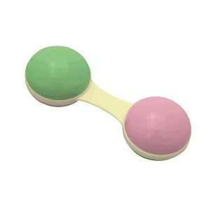   Sprouts by i play Cornstarch Dumbbell Rattle   Pink Toys & Games