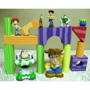   Toy Story Bath Figures Ranging From 1 to 5 Tall and Bath Toy Storage