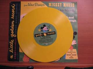   Disneys MICKEY MOUSE PLUTO & his phonograph golden record Scarce