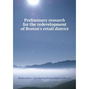    Arthur D. Little, Inc Boston (Mass.). City Planning Board Books
