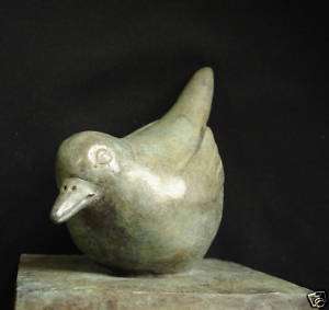 Bronze lost wax cast Sculpture Bird Decorative Avian Fine Art  