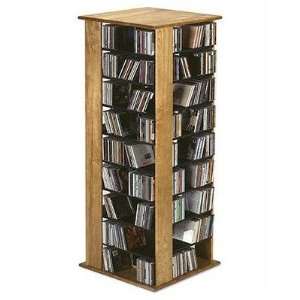 Oak Wood Technology TO 1260 Hardwood black CD DVD Spinning Media Tower 