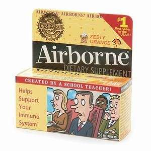  Airborne Effervescent Tablets, Adult Formula Lemon Lime 