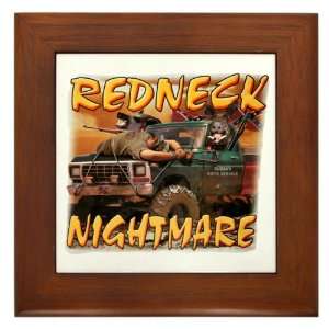   Framed Tile Redneck Nightmare Rebel Confederate Flag 