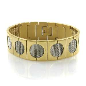  Sophisticated Gold Tone Mens Mesh Bracelet Jewelry