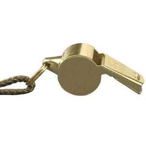  Brass Metal GI Style Police Whistle w/ Lanyard