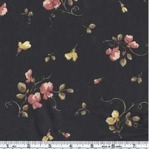   Cotton Blend Penelope Black Fabric By The Yard Arts, Crafts & Sewing