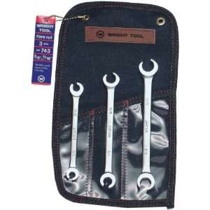    Wright Tool #743 3 Piece Flare Nut Wrench Set
