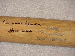 Tommy Davis H&B Game Used Signed Bat Dodgers Seattle Pilots Cubs 