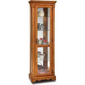  Leick Furniture Glass and Wood Curio Cabinet   Solid Ash 