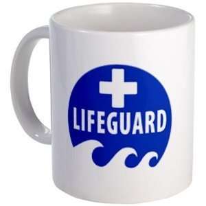   Blue White Wave Swim Pool Ocean Heroes 11oz Coffee Mug