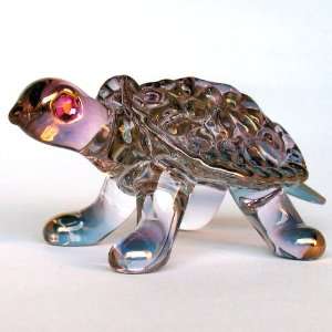  Hand Blown Glass Turtle Tortoise Figurine 