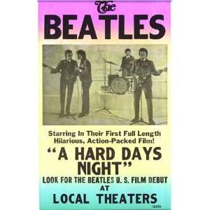  Beatles A Hard Days Night 14 X 22 Vintage Style Concert 
